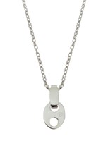 Paco Rabanne EIGHT LINK PENDANT NECKLACE SILVER